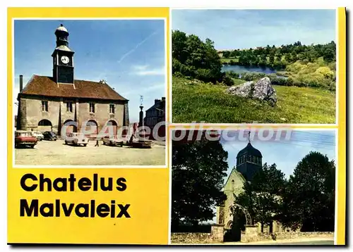 Cartes postales moderne CHATELUS-MALVALEIX mairie �tang prune �glise