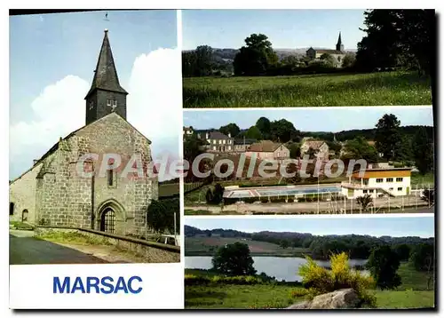 Cartes postales moderne MARSAC piscine mairie �glise