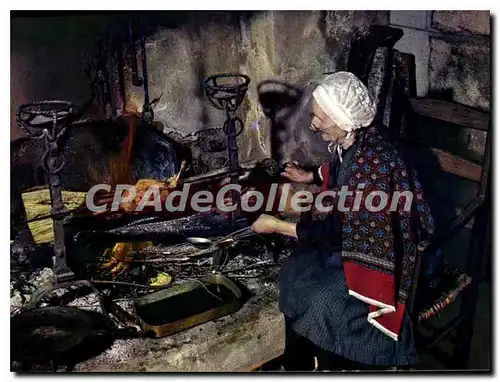 Cartes postales moderne AUBUSSON vieux tapissier Folklore Marchois feu de bois