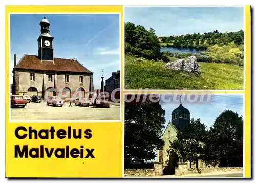 Cartes postales moderne CHATELUS-MALVALEIX mairie prune �glise