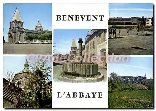 Cartes postales moderne BENEVENT-L'ABBAYE �glise lanterne nouveau groupe scolaire