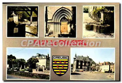 Cartes postales moderne DUN-LE-PALESTEL lavoir �glise mairie �cole Poste