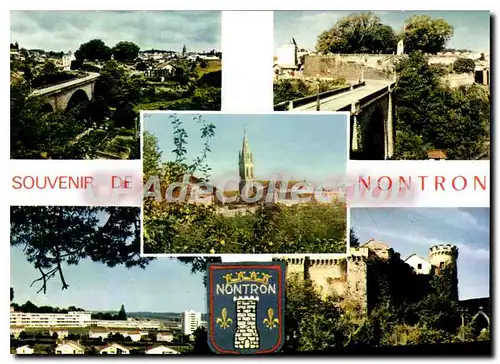 Cartes postales moderne NONTRON lyc�e �glise viaduc