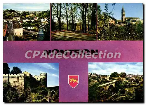 Cartes postales moderne NONTRON vue g�n�rale �glise viaduc