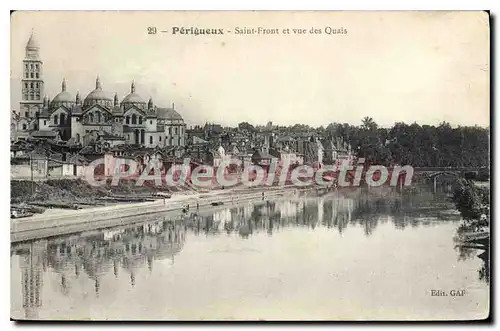 Ansichtskarte AK PERIGUEUX cath�drale Saint-Front et vue des quais