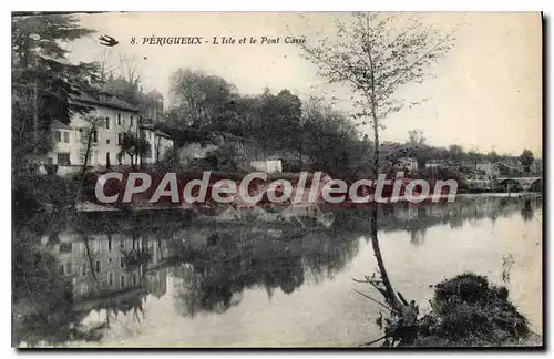 Ansichtskarte AK PERIGUEUX Isle et pont Cass�