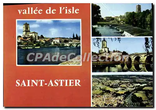 Cartes postales moderne SAINT-ASTIER �glise pont