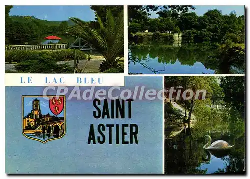 Moderne Karte SAINT-ASTIER lac bleu