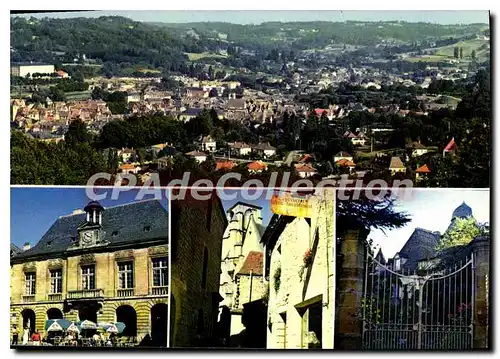 Cartes postales moderne SARLAT h�tel de ville �glise Pr�sidial