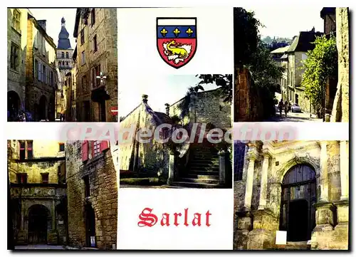 Moderne Karte SARLAT cath�drale le Plantier P�nitents Blancs H�tel de Maleville