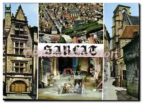 Cartes postales moderne SARLAT maison de la Bo�tie festival �glise