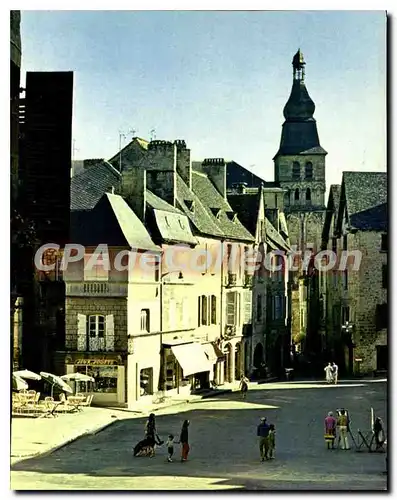 Moderne Karte SARLAT place de la Libert� clocher cath�drale Saint-Sacerdos