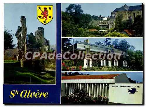 Moderne Karte SAINT-ALVERE divers aspects