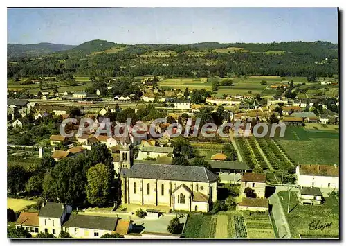 Moderne Karte Le Buisson Vue Generale Aerienne