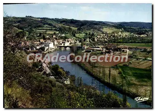 Cartes postales moderne Le Bugue Vue Generale Et Les Bords De La Vezere