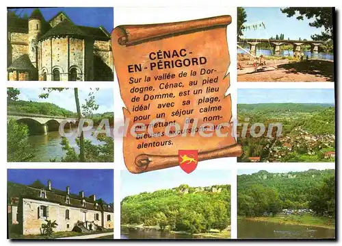 Moderne Karte Cenac L'Eglise Le Pont Le Ch�teau camping