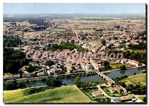 Moderne Karte Mussidan Vue Generale Aerienne