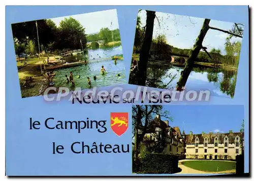 Moderne Karte Neuvic Sur L'Isle Le Camping ch�teau