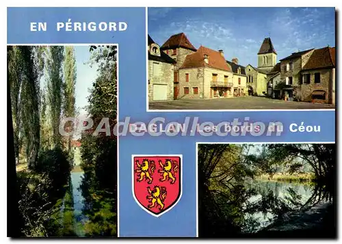 Cartes postales moderne Daglan La Place Les Bords Du Ceou moulin CONCAZAL