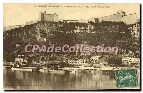 Cartes postales Besancon Les Bains Le Doubs Et La Citadelle Vus Des Pres De Vaux