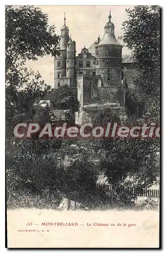 Cartes postales Montbeliard Le Chateau Vu De La Gare