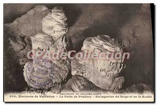 Cartes postales Le Puits De Poudrey Stalagmites Du Singe Et De la Ruche