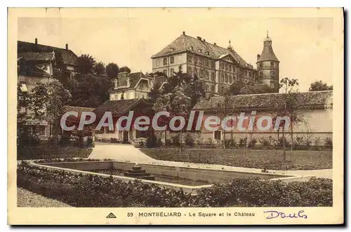 Cartes postales Montbeliard Le Square Et Le Chateau
