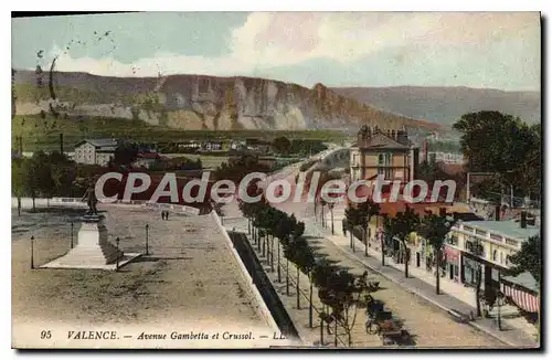 Cartes postales Valence Avenue Gambetta Et Crussol
