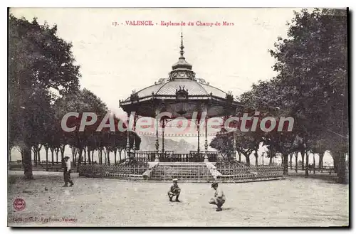 Cartes postales Valence Esplanade Du Champ De Mars kiosque