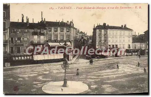 Cartes postales Valence Place Madier De Montjau Et Vue Des Faventines