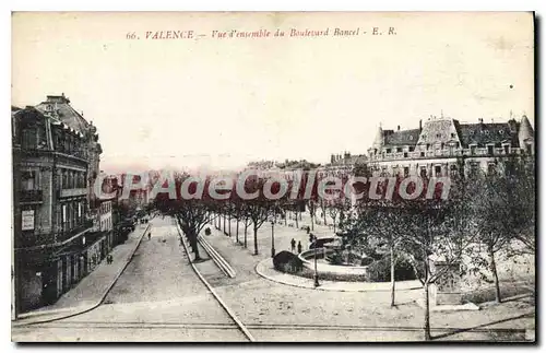 Ansichtskarte AK Valence Vue D'Ensemble Du Boulevard Bancel