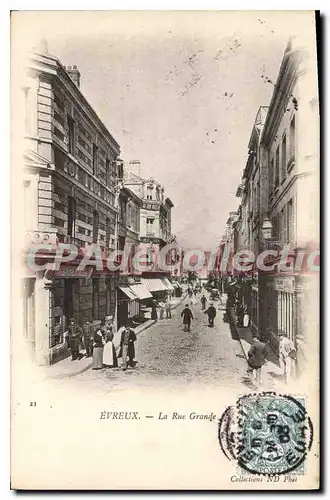 Cartes postales Evreux La Rue Grande