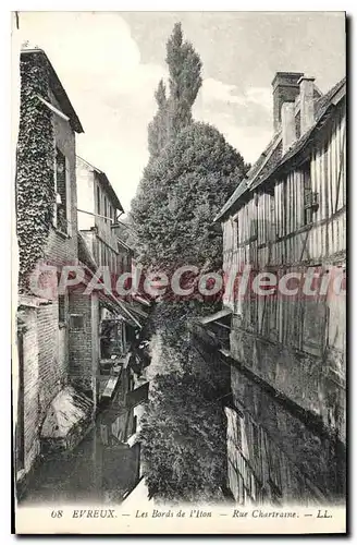 Cartes postales Evreux Les Bords De I'Iton Rue Chartraine