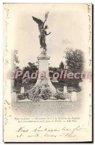 Ansichtskarte AK Pont Audemer Monument Eleve A La Memoire Des Enfants