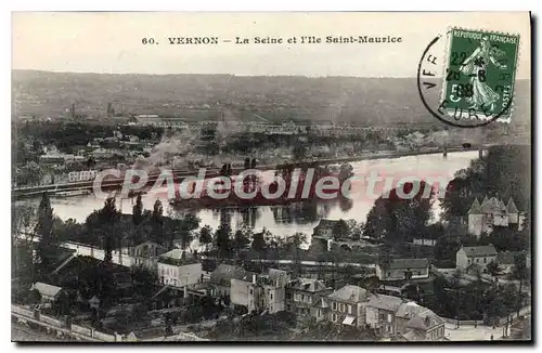 Cartes postales Vernon Le Seine Et I'Ile Saint Maurice