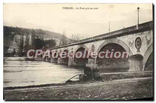 Cartes postales Vernon Le Pont Pris En Aval