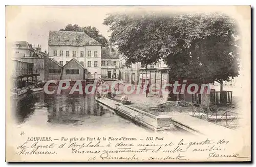 Cartes postales Louviers Vue Prise Du Pont De La Place d'Evreux