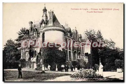 Cartes postales ch�teau de Gournay Facade Sud Ouest environs de Laigle