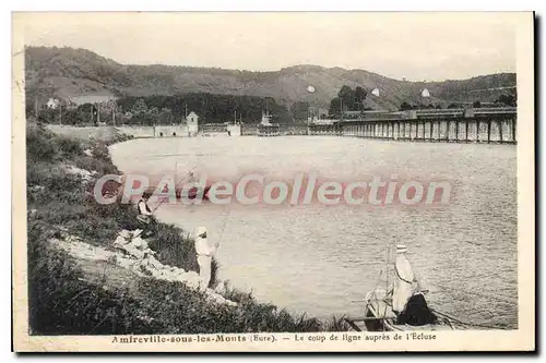 Cartes postales Amfreville Sous Les Monts Le Coup De Ligne Aupres De I'Ecluse