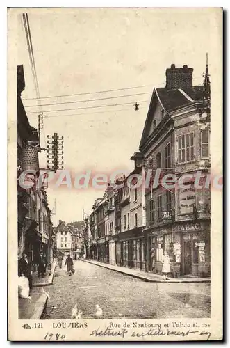 Cartes postales Louviers Rue De Neubourg Et Tabac enti�rement d�truit