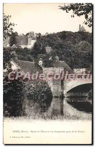 Cartes postales Sorel Bords De I'Eure Et Vue D'Ensemble Prise De La Prarie