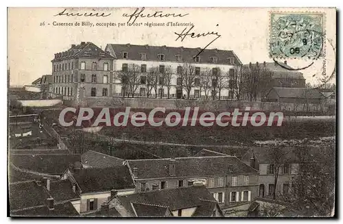 Cartes postales Casernes De Billy Occupees Par Le 101�me Regiment D'Infanterie