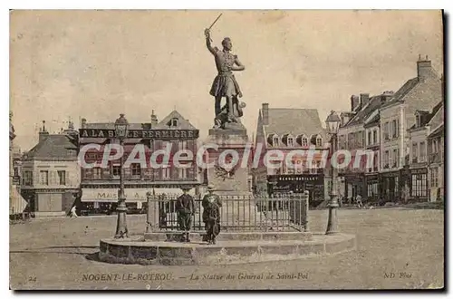 Ansichtskarte AK Nogent Le Rotrou La Statue Du General De Saint Pol