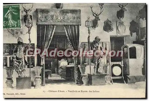 Ansichtskarte AK Chateau D'Anet Vestibule Et Entree Des Salons