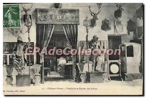 Cartes postales Chateau D'Anet Vestibule Et Entree Des Salons