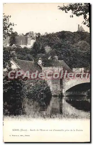 Cartes postales Sorel Bords De I'Eure Et Vue D'Ensemble Prise De La Prairie