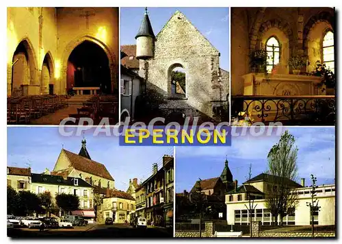 Cartes postales moderne Epernon �glise centre prieur�