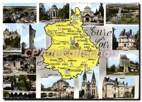 Moderne Karte Eure Et Loir carte touristique