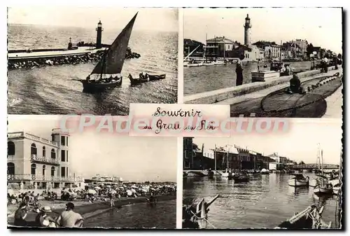 Cartes postales Le Grau Du Roi port plage ch�teau