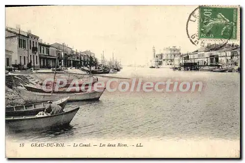 Cartes postales Le Grau Du Roi Le Canal Les Deux Rives